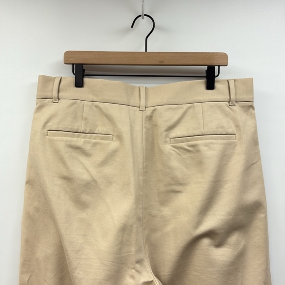 Banana Republic High Rise Pleated Straight Tapered Trouser Pant Neutral Beige 16 - Picture 7 of 10